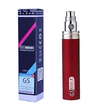 Batería GS Ego II de gran capacidad para cigarrillo electrónico y cachimba electrónica, 2200 mah, edición 2015 Ego 510. Color rojo.