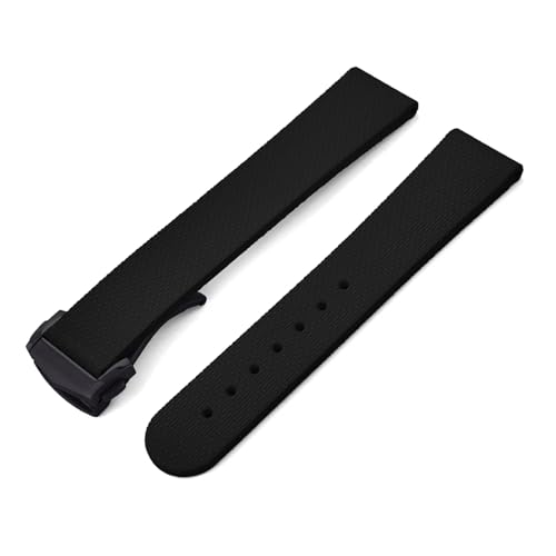 20mm FKM ���o�[���v�X�g���b�v �N�C�b�N�����[�X �I���K �X�s�[�h�}�X�^�[ ���[���X�E�H�b�` �t�b�f�S���o���h �}���`�J���[�ƌ݊�������(Black-Black Buckle)