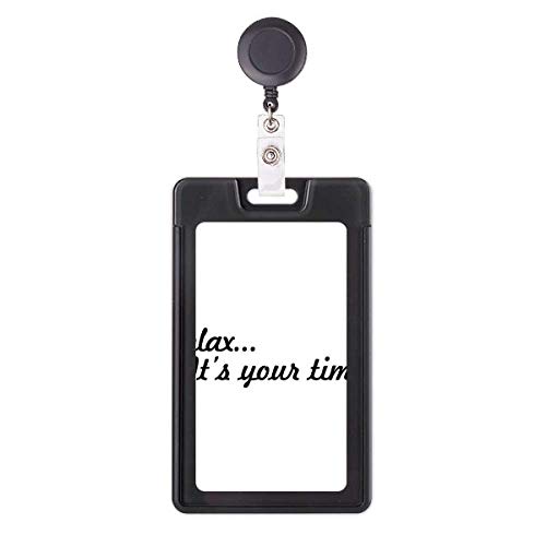 Funda retráctil para tarjeta de identificación Relax Time con clip de alta resistencia