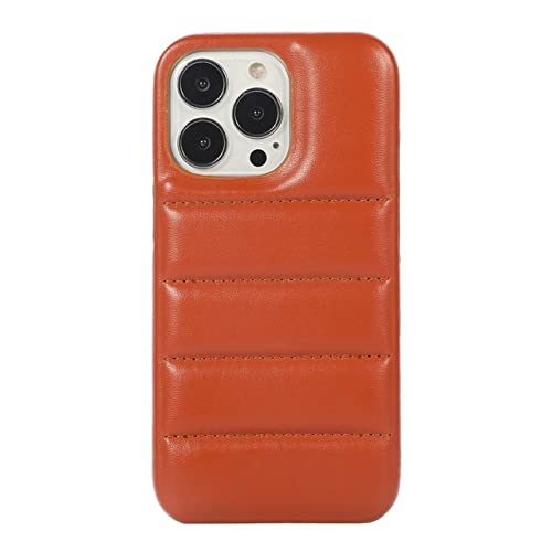 Coque silicone souple iPhone 12 Pro Max doudoune antichoc marron café