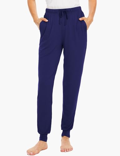 Image of GYS Women's Pajama Pants - Viscose Made from Bamboo, Joggers Pants with Pockets Comfy Lounge Sleep Pants Pj Bottoms