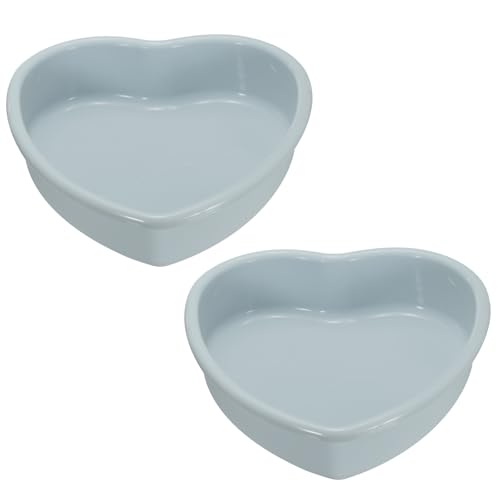 Uxcell 2Pcs Silicone Heart Shaped Cake Pans, 12 Inch Non-Stick Heart Cake Molds, Silicone Cake Baking Pan For Cake, Muffins, Cheese Cake, Grey