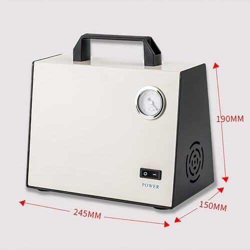 Bomba de vacío de diafragma, sin Aceite, Bomba de vacío de Laboratorio con caudal de 10 L/min, presión Negativa de 0,08 MP y presión Positiva de 20 PSI para experimentos químicos de laborato