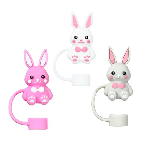 3Pcs Easter Silicone Straw Cover Cap for Stanley Cup 30oz/40oz Tu...