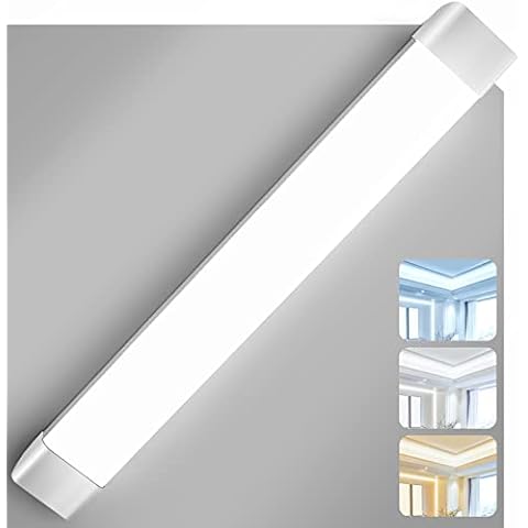Ankishi 3FT LED Batten Light, IP64 3000K-6500K Dimmable Tube Light, 48W 4800LM, 180 °Beam Angle Garage Lighting Wall/Ceiling Mount Light for Office, Living Room, Bathroom, Kitchen, Garage, Warehouse Cover