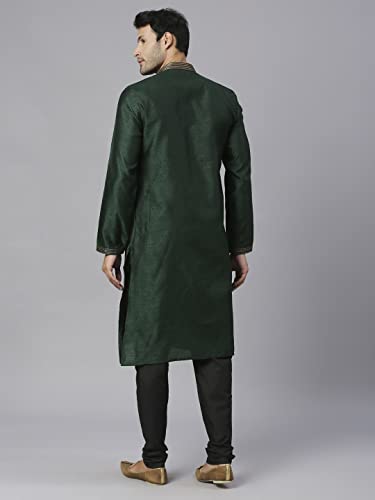 Image of Rajubhai Hargovindas Men's Jacquard Work Kurta Set