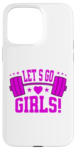 Lets Go Girls Pink Design for Active Women and Fitness Fans スマホケース iPhone 15 Pro Max 用