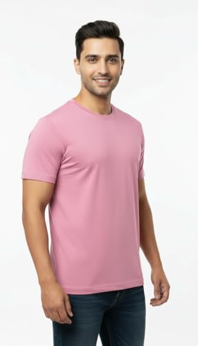 Image of Men's 100% Supima Cotton Crew Neck T-Shirt - Classic Slim Fit, Ultra-Soft Breathable Fabric, Short Sleeve Solid Tee
