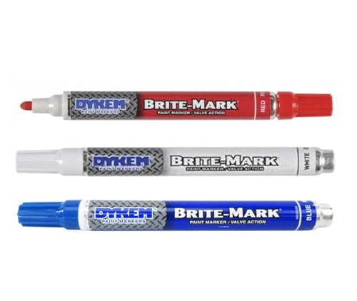 DYKEM 8033-8411 Brite-Mark Regular Line Markers Red/White/Blue