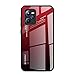 Produktbild Dedux Hülle für Realme C35 Handyhülle, Hülle Farbverlauf Glas und TPU Schutzhülle Case Cover für Realme C35 (Rot/Schwarz)