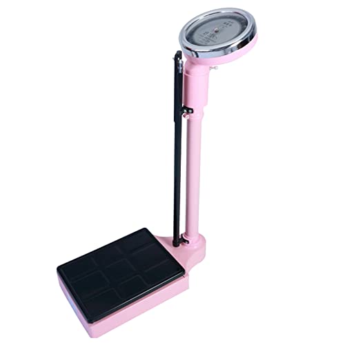 Adjustable Mechanical Column Scale - Easy Read Bathroom Scale with Oversized Dial, Telescopic Pole up to 190cm, Max Weight 120kg, Perfect for Home & Gym Use