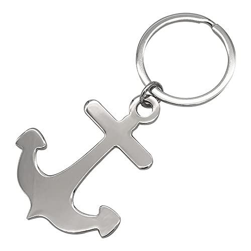 ZDYS Interesante llavero llavero de metal llaveros (ancla de barco)