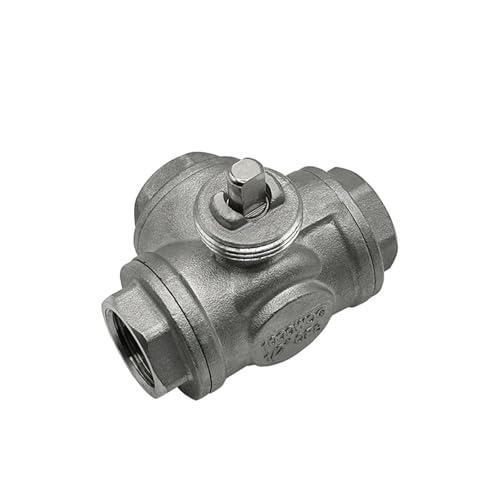 Válvula de bola motorizada de acero inoxidable tipo T DN15 de 3 vías con rosca 5