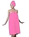 Produktbild ZiXing Damen Saunakilt Regulierbare Weite durch Knöpfe und Gummizug Farbe RoseRed OneSize