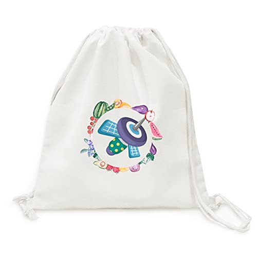 Sac en tissu pliable univers monstre aux finitions soignées pour légumes
