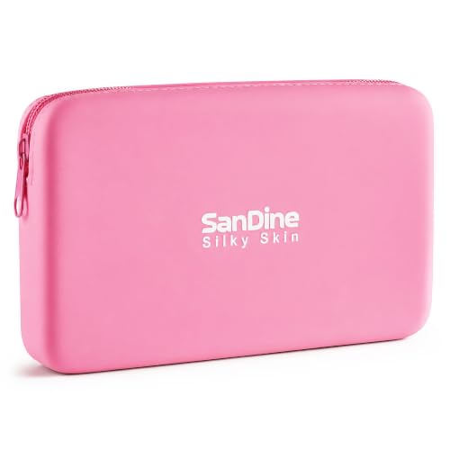 Silicone Makeup Bag Makeup Brush Holder Waterproof Cosmetic Pouch for Women Soft Silicone Travel Toiletry Organizer Compact Makeup Bag Case by Sandine (Pink)