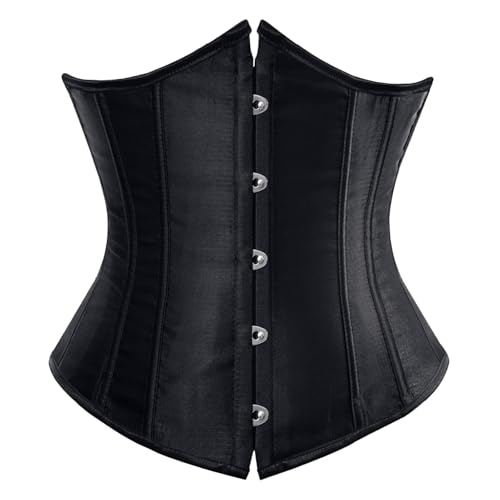 Zhitunemi Underbust Corset Tops for Women: Adult Halloween Costumes Woman 2025 Cosplay Historical Reenactments Themed Parties Small Black