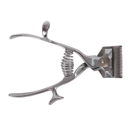 DUZEPA Tondeuse à cheveux manuelle, outil de coupe de cheveux manuel en acier inoxydable, tondeuse portable à pousser, outil de coupe de cheveux classique et silencieux