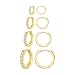 Fcebsty 14K Gold Hoop Earrings Set for Women Men - Small CZ Cartilage Helix Huggie Hoops Pack 8mm 10mm 12mm 14mm