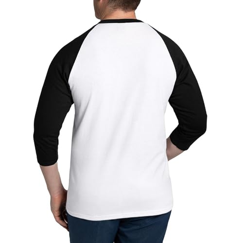 CafePress ThinkFast Baseball Jersey Men's Cotton Baseball Jersey, 3/4 Raglan Sleeve Shirt Black/White