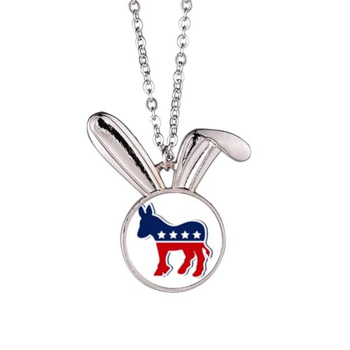 Collier avec pendentif lapin pour fête démocratique anti-allergie pour grand rassemblement