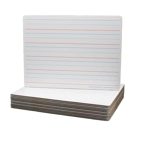Confezione da 12 lavagne magnetiche cancellabili a secco resistenti, double-face, per anni di utilizzo creativo ed educativo in aule, uffici o case