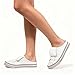 BENEKER Women's Slip On Mule Sneakers with Flip-Flop Tongue Design, Fashion Slip On Shoes, Casual Non-Slip Tennis Shoes Backless Loafers for Women White 10