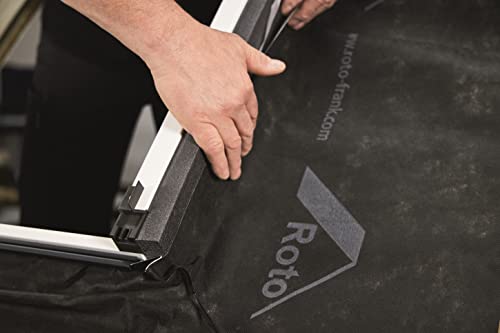 Original Roto EZB Anschlussschürze Außen ASA | Montageschürze für Roto Dachfenster der Baureihe Designo Rx ECO | für zuverlässigen Schutz vor Feuchtigkeit und Witterungseinflüssen | Größe 054/xxx