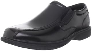 Nunn Bush mens Bleeker Street Slip on With Kore Slip Resistant Comfort Technology Loafer, Black, 10.5 US