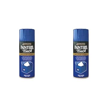 Rust-Oleum AE0040009E8 400ml Painter's Touch Spray Paint - Deep Blue Gloss (Pack of 2)