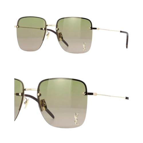 SAINT LAURENT SL 312 M Square shape Sunglasses + Bundle with eSHADES Luxury Eyewear Kit2