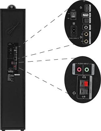 Image of F&D T70X 2.1 Twin Tower Speakers (Black) | Wireless Bluetooth Speaker | 160W Bass Boosted Output Power /Wireless Mic /LED Display | BT 5.0 /FM /USB /AUX | Speaker for TV, Laptop & Mobile