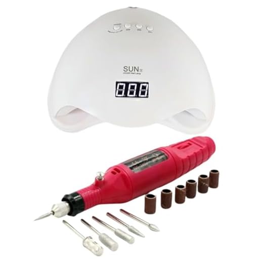Kit Cabine Unhas Led Uv Gel Bivolt Sun + Lixa Unha Elétrica para Manicure Profissional e Cuidado Doméstico / Estufa Leds 48w Secagem Gel Acrigel