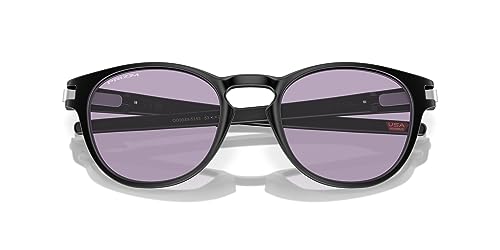 Oakley Sunglasses for Men - OO9349 Latch Low-Bridge Fit Round Sunglasses PRIZM Lenses - Matte Black/PRIZM Slate - Size 53 - image 5
