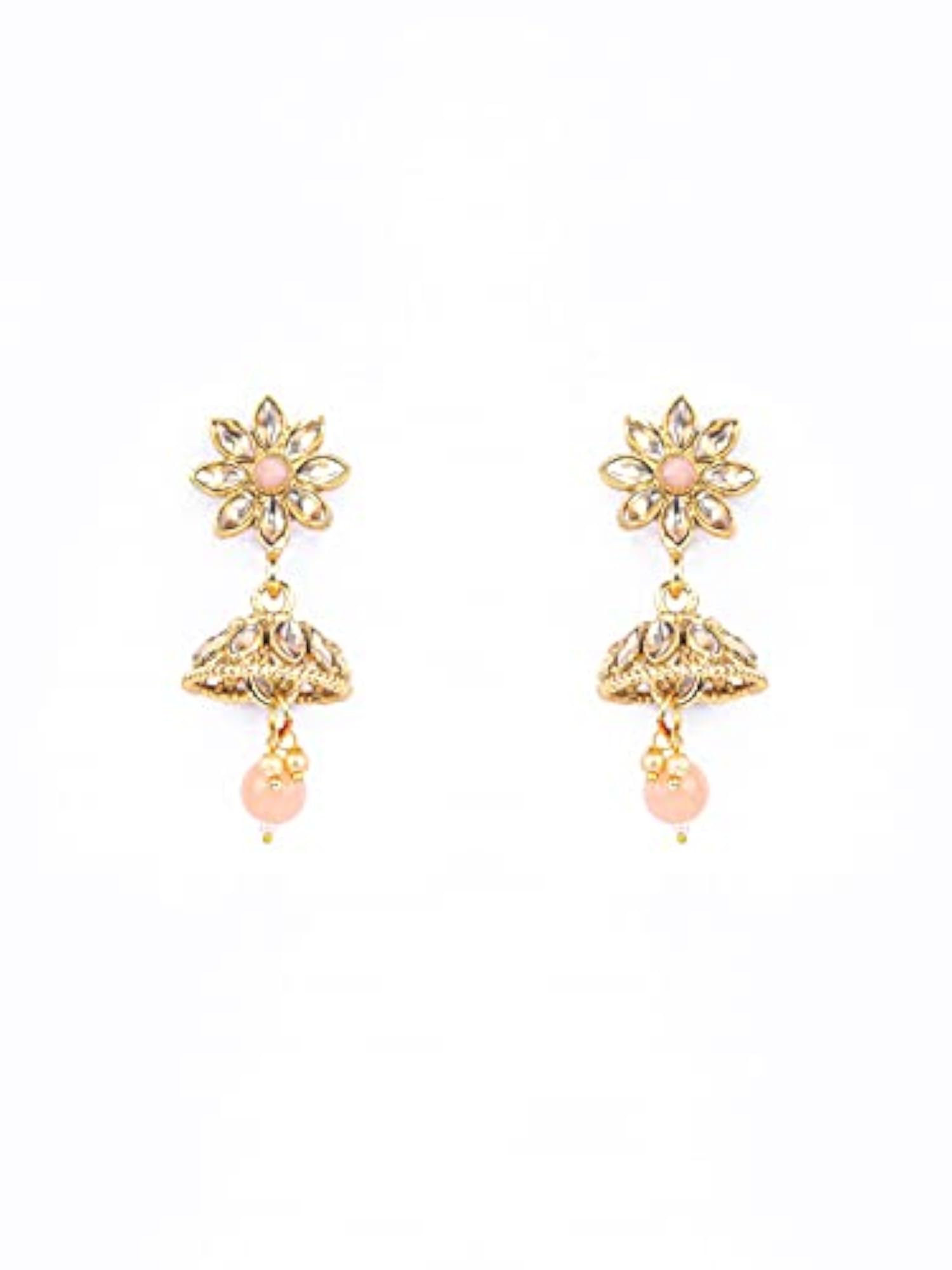 Women's Pink Plated Jewellery Set