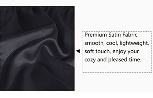 Mens Silk Satin Boxers Shorts Button Fly Satin Sleep Pajama Bottoms with Soft Stretchy Waistband3