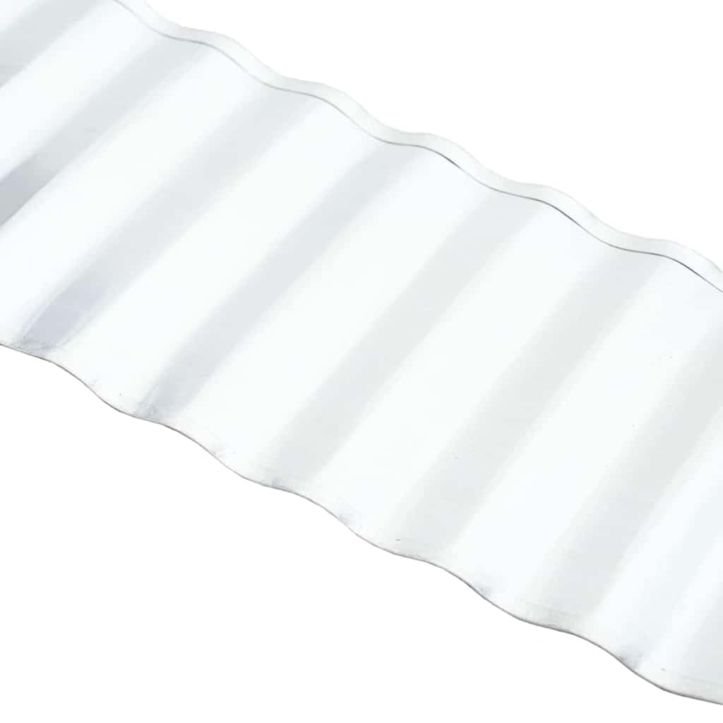 Bordure de pelouse galvanisée argentée - 1000 x 20 x 0,03 cm
