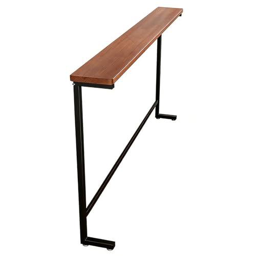 Mesa de entrada industrial moderna, estante trasero delgado de 6 pulgadas para espacios pequeños, decoración de respaldo de sofá de sala de estar, contra la pared