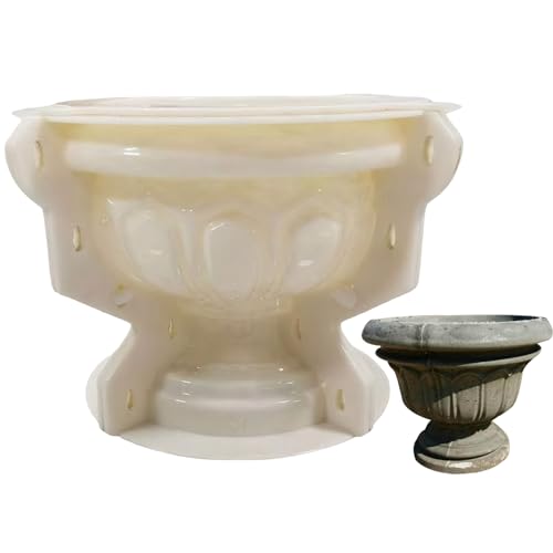 Moule de jardinière, moule en béton pour statues moules de ciment en plastique diy pour le béton décoratif en béton moules de statues pour clôture de main-d'œuvre de jardin, style2, 11.x9.1in