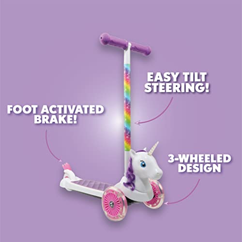 Self Balancing Kick Scooter Toddler Scooter & Kids Scooter, Extra Wide Deck, 3 Wheel Platform, Foot Activated Brake, 75 Lbs Limit, Kids & Toddlers Girls Or Boys, For Ages 3 And Up #TOP1