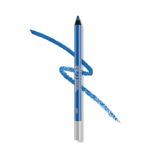 URBAN DECAY 24/7 Glide-On Waterproof Eyeliner Pencil - Smudge-Proof, Long-Lasting, Transfer-Proof, Up to 16HR Wear, Smooth No-Tug Formula, Roxy (Metallic Blue) - 0.04 oz