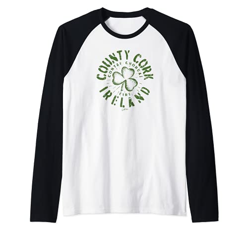JCombs: County Cork, Ireland Raglan Baseball Tee, Black