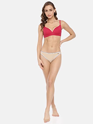 Image of Macrowoman W-Series Half Cup Padded Non Wired Bra (MW1301 Rose Pink 36B)