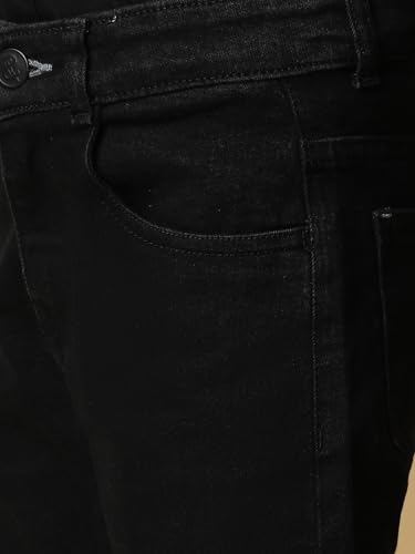 Image of Tales & Stories Boys Slim Fit Denim Jeans | 5-Pocket Stylish Mid-Rise Pants| Durable Cotton Denim Lycra with Button Closure | Casual Wear
