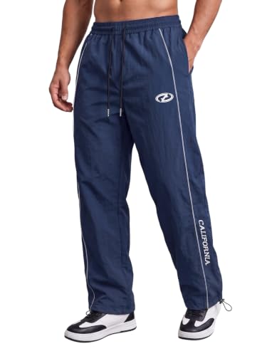 Lymio Track Pant for Men | Straight Pants for Men | Casual Style Track Pant for Men (Packs Also Available) (SSM-TP-03-Blue-L)