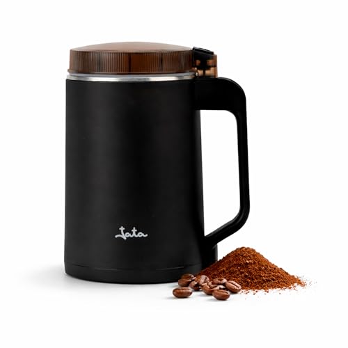JATA JEML1820 Moulin électrique 300 W pour café et épices, capacité 150 g, lames en acier inoxydable, broyage rapide et uniforme, couvercle de sécurité,...