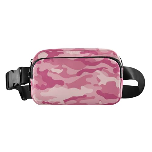 Marsupio alla moda per donne uomini adolescenti resistente allacqua con cinghia regolabile per allenamento corsa escursionismo mimetico Mimetico chiaro Taglia unica casual leggero