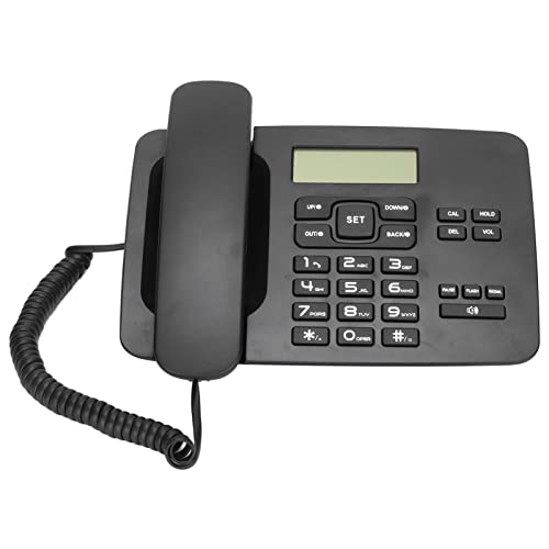 Teléfono alámbrico con pantalla LCD y contestadora miniatura 2