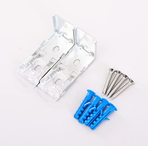 JIANGPIN TEXTILE Zebra Blinds Accessories Replacement Installation Brackets Easy to Install Window Shades Kit - for Both Inside or Outside Mount