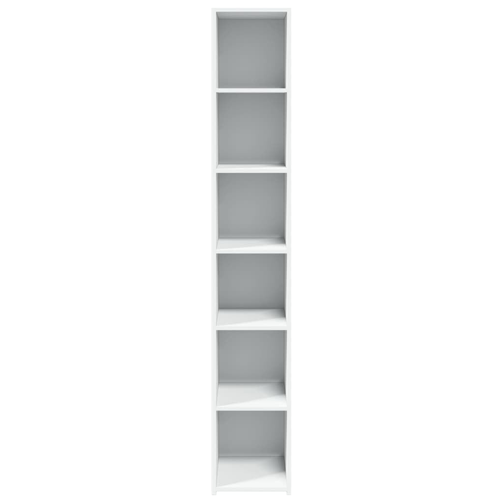 Highboard mit Holzwerkstoff, Zeitloses Design, Stauraum Schrank mit Türen und Regalen, Wohnzimmer Möbel, Weiß, 30 x 41 x 185 cm